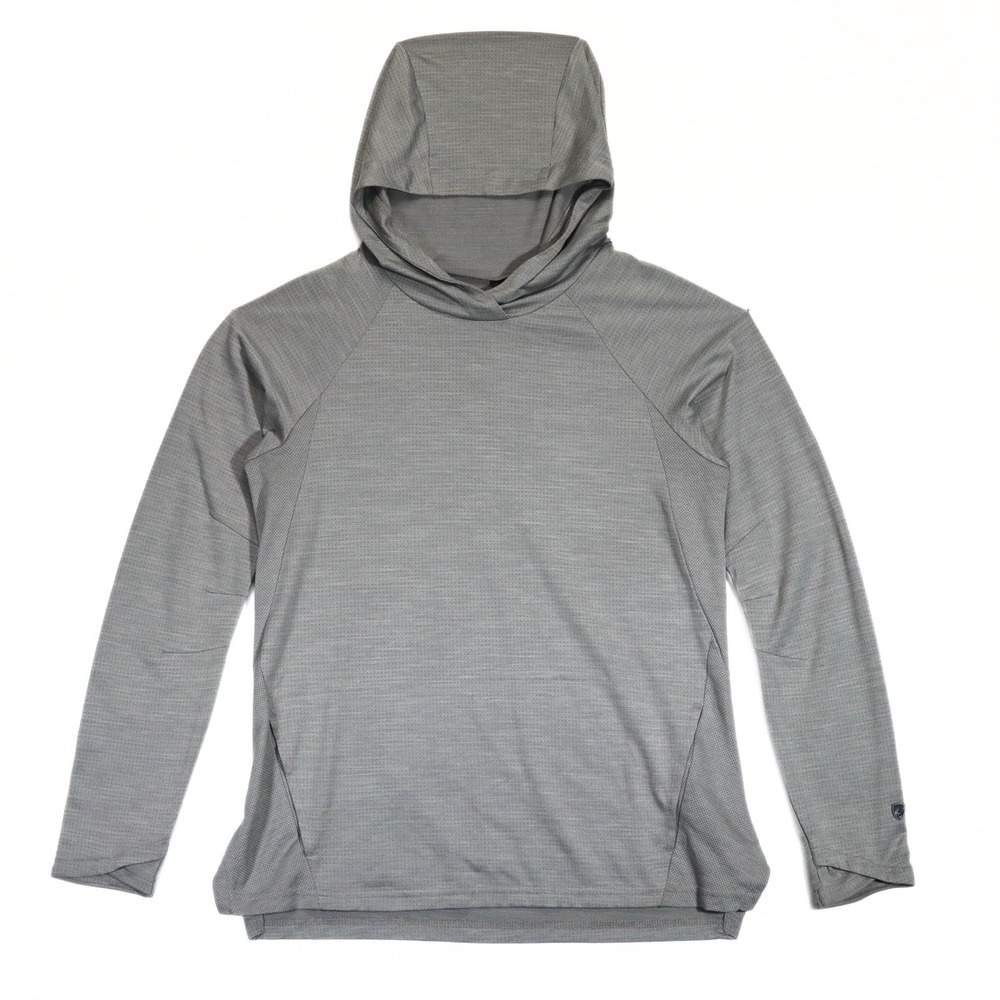 ⁠Kuhl Engineered Hoody Womens Small Gray Active Technical Knit Hiking Outdoor S⁠